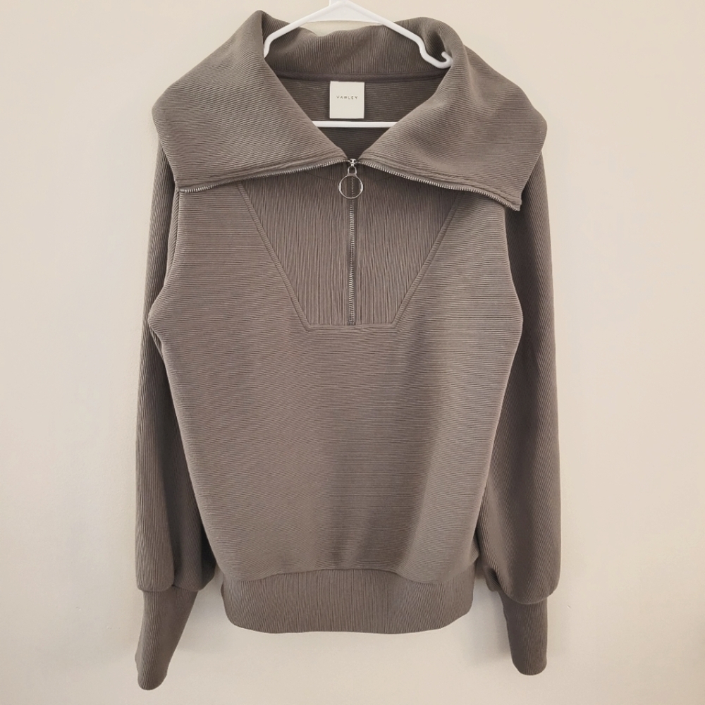 Varley Vine Half-Zip Pullover Sweater Small Oversized Athleisure Long Length